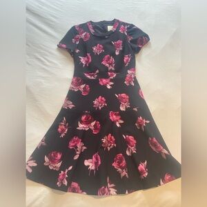 Floral Black and Pink Kate Spade Women's Dress